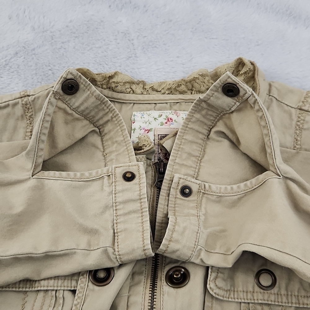 DECREE tan zip-up jacket size medium - Picture 10 of 11